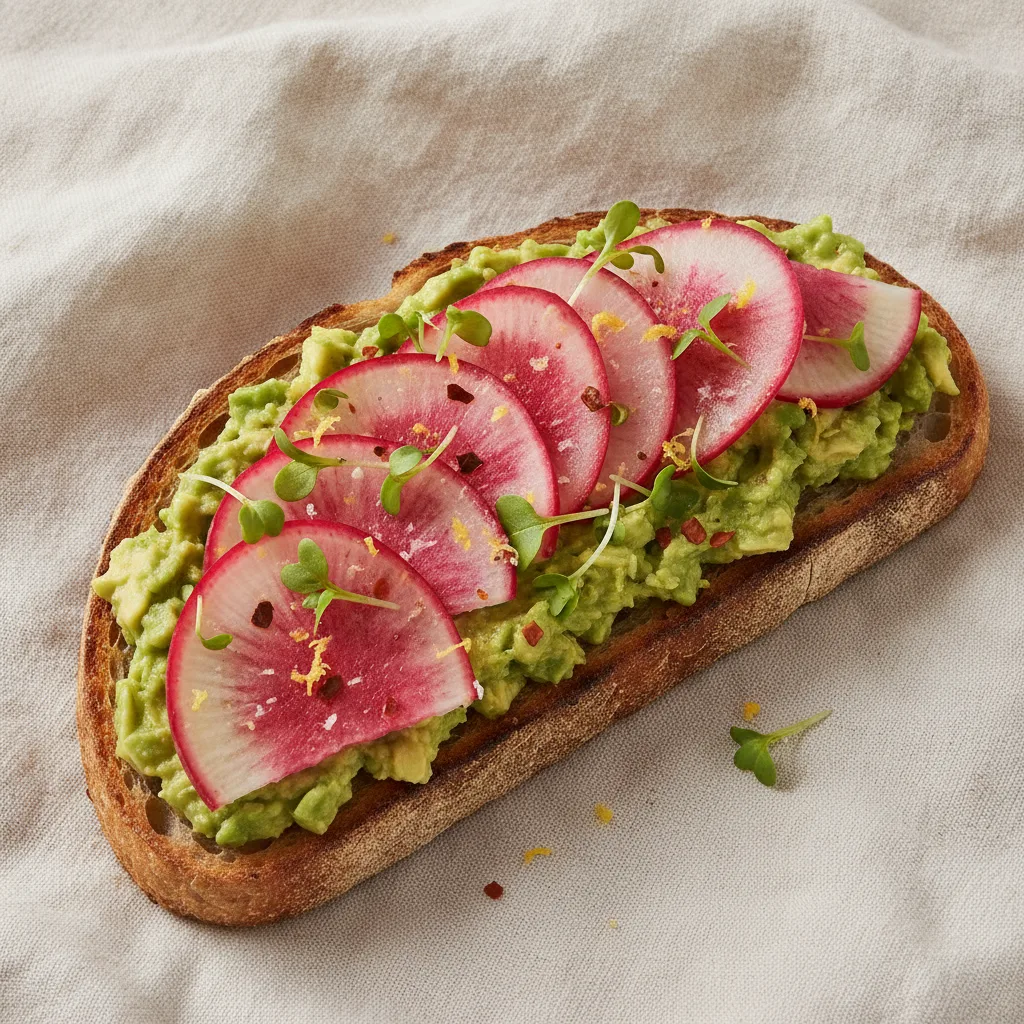Avocado & Radish Open Toast