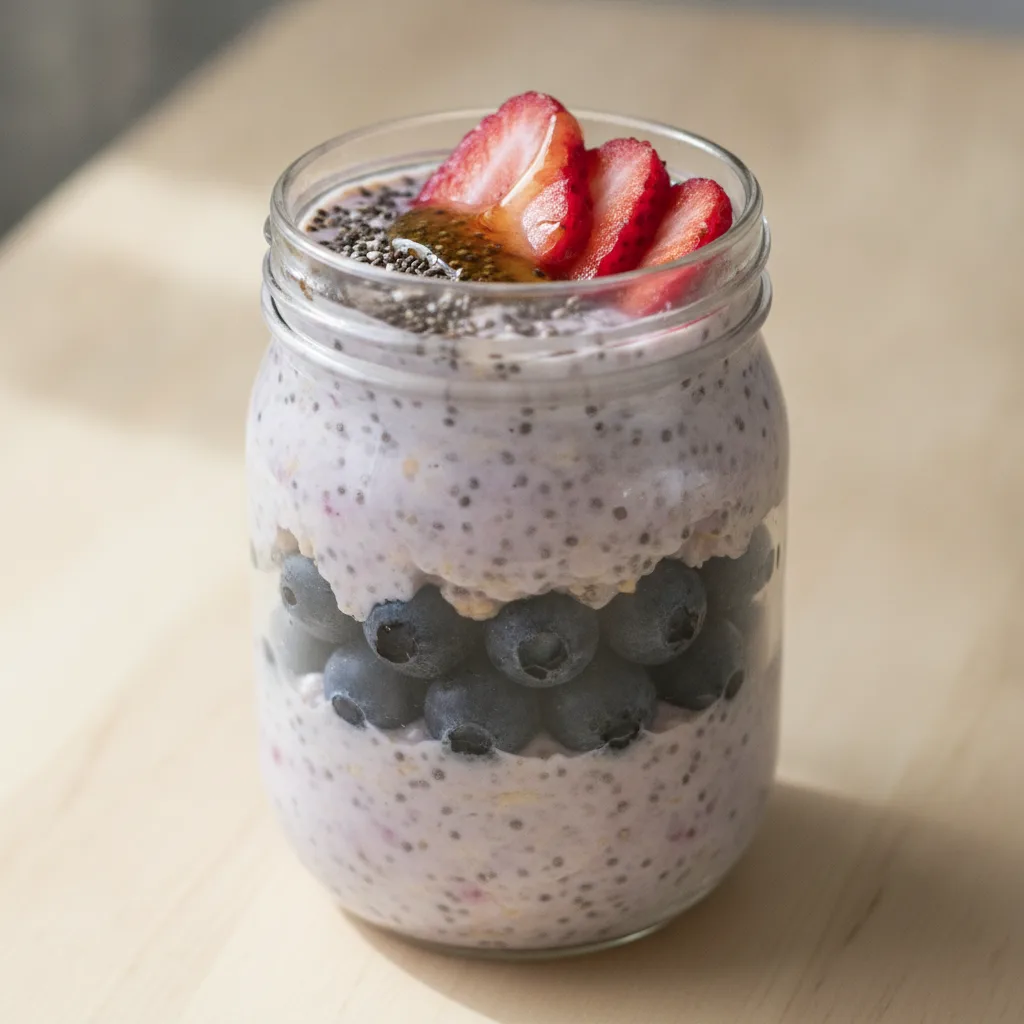 Berry Collagen Overnight Oats